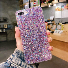 Candy Shining Powder Sequins Phone Cases For iPhone X 8 7 6 6S Plus Case Soft Silicone Glitter Back Cover For iPhone 5s SE Capa
