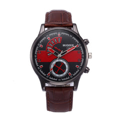 DISU Men Watch Fashion Casual Stainless Steel Leather Strap watches men new arrival in men wrist watches relogios masculino