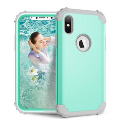 Shockproof Phone Cases For iPhone X 7 6 6S Plus Cover PC+TPU 3 Layers Hybrid Full Body Protect Case Anti-Knock Phone Shell Coque