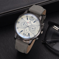 DISU Men Quartz Watch Leather Clock Blu Ray Glass wristwatch mens vintage men wristwatch clock mens wrist watches