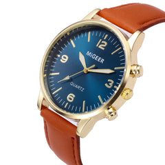 DISU Men Watch Business Leather Strap Sports Simulated Quartz wristwatch mens unique watch for men relogio masculino