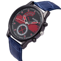 DISU Men Watch Fashion Casual Stainless Steel Leather Strap watches men new arrival in men wrist watches relogios masculino