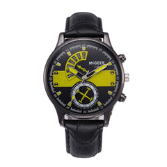 DISU Men Watch Fashion Casual Stainless Steel Leather Strap watches men new arrival in men wrist watches relogios masculino