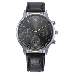 DISU Men  Wrist Watch Retro Design Leather Band Analog Alloy Quartz watch man vintage men wristwatch clock relogios masculino