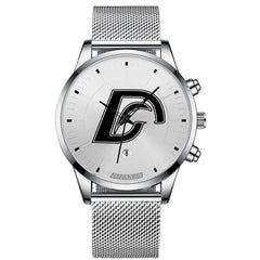 DIJANES Mens Fashion Black Stainless Steel Mesh Belt Watches Minimalist Men Business Calendar Quartz Watch Relogio Masculino