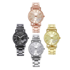 2019 Love Women Watches Simple Dial Quartz Wristwatches Fashion Ladies Female Rose Gold Alloy Strap Clock Dress Zegarek Damski X