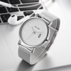 Simple Mesh Belt Men's Watch Business Male Ckock YOLAKO Fashion Calendar Quartz Watches Erkek Kol Saati Chronograph