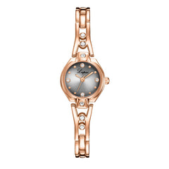 Simple Style Women Watches Dot Rhinestone Dial Ladies Fashion Quartz Wristwatch Alloy Bracelet Strap Clock Casual Reloj Mujer @5