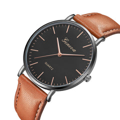 Simple Men's Watch Sports Casual Quartz Leather Men Watches Male Clock Round Dial Fashion Erkek Kol Saati