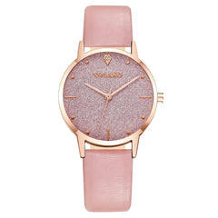 Top Brand Women Watches Scrub Dial Ladies Quartz Wristwatch Rhinestone Leather Strap Fashion Clock High Quality Kol Saati@50