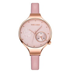 Best Selling Women Fashion Blue Quartz Watch Lady Leather Watchband High Quality Casual Wristwatch Gift For Wife 2019@50