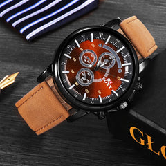 SOXY quartz men's watch hour fashion Pu leather watches for men simulation military sports Relogio Masculinoerkek kol saati