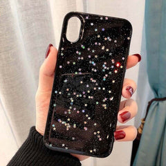 Glitter Transparent Case For iphone 11 Pro XS MAX XR X 6 6s 7 8 plus Case Glitter Star Cover Coque Case for iphone 11Pro Max Xr