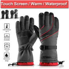 Snowboard Gloves Touch Screen Windstopper Motorcycle Waterproof Winter Outdoor Riding Fishing Men Women Warm Skiing Gloves D30