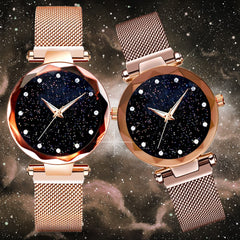 Fashion Top Brand Luxury Starry Sky Women Wrist Watches Magnetic Strap Quartz Clock Modern Wristwatch Women Orologio Donna 2019*