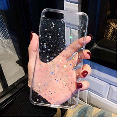 Glitter Transparent Case For iphone 11 Pro XS MAX XR X 6 6s 7 8 plus Case Glitter Star Cover Coque Case for iphone 11Pro Max Xr