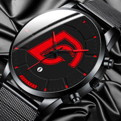 DIJANES Mens Fashion Black Stainless Steel Mesh Belt Watches Minimalist Men Business Calendar Quartz Watch Relogio Masculino