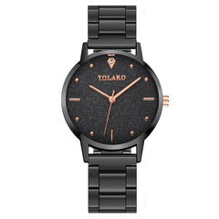 Rose Gold Women Watches Scrub Starry Sky Clock Dial Ladies Quartz Wristwatch High Quality Alloy Strap Business Montre Femme@50