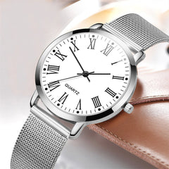 NEW Women's Watches Golden Border Thin Dial Ladies Fashion Analog Quartz Wristwatch Mesh Strap Clock Casual Dress Montre Femme@5