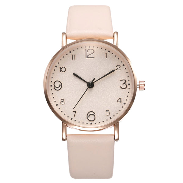 Fashion Women's Luxury Unique Leather Band Analog Quartz WristWatch Golden Ladies Watch Women Top Style Dress Clock Reloj Mujer*