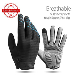 CoolChange Windproof Cycling Gloves Full Finger Sport Riding MTB Bike Gloves Touch Screen Winter Autumn Bicycle Gloves Man Woman