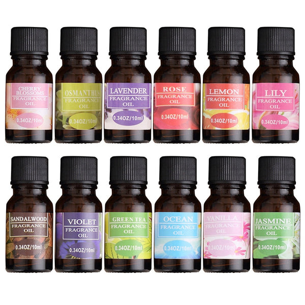 12pcs Natural Plant Extract Essential Oils Water-soluble Relieve Stress Humidifier Fragrance Lamp Air Freshening Aromatherapy