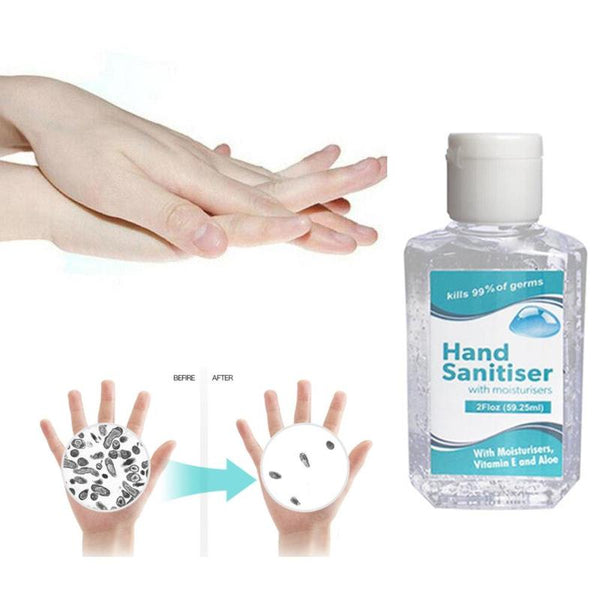 60ml Mini Hand Sanitizer Hand Cleaner Gel Anti-Bacteria Moisturizing Disposable Waterless Household Cleaning Supplies