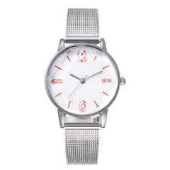 Woman's Watch Fashion Quartz Wristwatches Sport Mesh Belt Band Casual Ladies Watches Couple Love Sign Reloj Mujer Dress Gift New