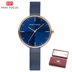 MINIFOCUS Thin Simple Quartz Watch Women Clock Mechanism Womens Watches Top Brand Luxury Women's Casual Dress Relogio Feminino