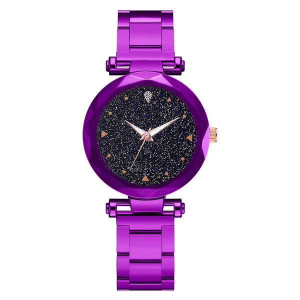 Hot Trend Women Watches Starry Sky Dial Business Alloy Strap  Ladies Quartz Wristwatch Cassic Gift Clock Zegarki Damskie@50