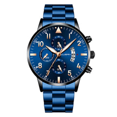 NEW Men's Watch Simple Busine Design Alloy Band Analog Quartz Wristwatch Rose Gold Men Watches Male Clock Hot Relogio Masculino