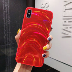 Gradient Rainbow Laser Case For iPhone 11 11 Pro Max XR XS Max X 8 7 6 6S Plus Acrylic Glossy Aurora Shells For iPhone 11 11 Pro