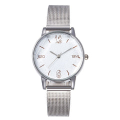Woman's Watch Fashion Quartz Wristwatches Sport Mesh Belt Band Casual Ladies Watches Couple Love Sign Reloj Mujer Dress Gift New