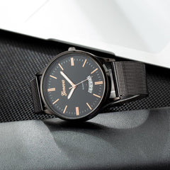 Fashion Men's Watch Calendar Male Clock Simple Quartz Mesh Belt Relogio Masculino Watches for Men 2019 Wrist watch