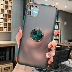 Magnetic Ring Holder Phone Case For iPhone 11 11 Pro Max XR X XS Max 6 6s 7 8 Plus Soft Silicone Matte Transparent Back Cover