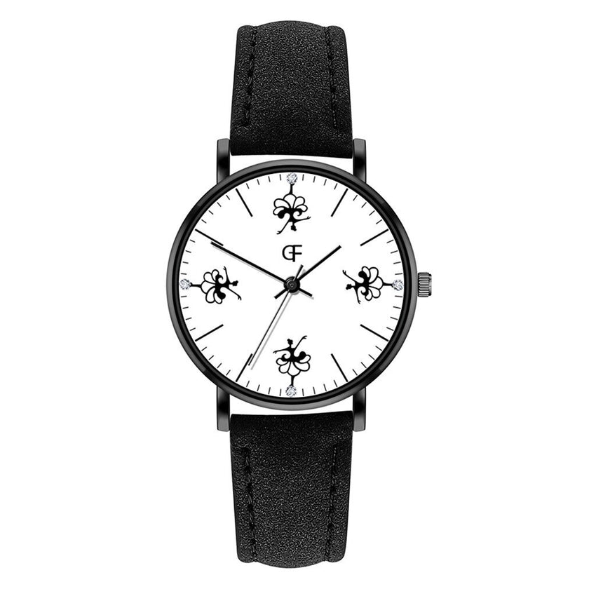 Woman's Watch Fashion Simple Flower Quartz Wristwatches Sport Leather Band Casual Ladies Watches Women Gift Clock Reloj Mujer *5