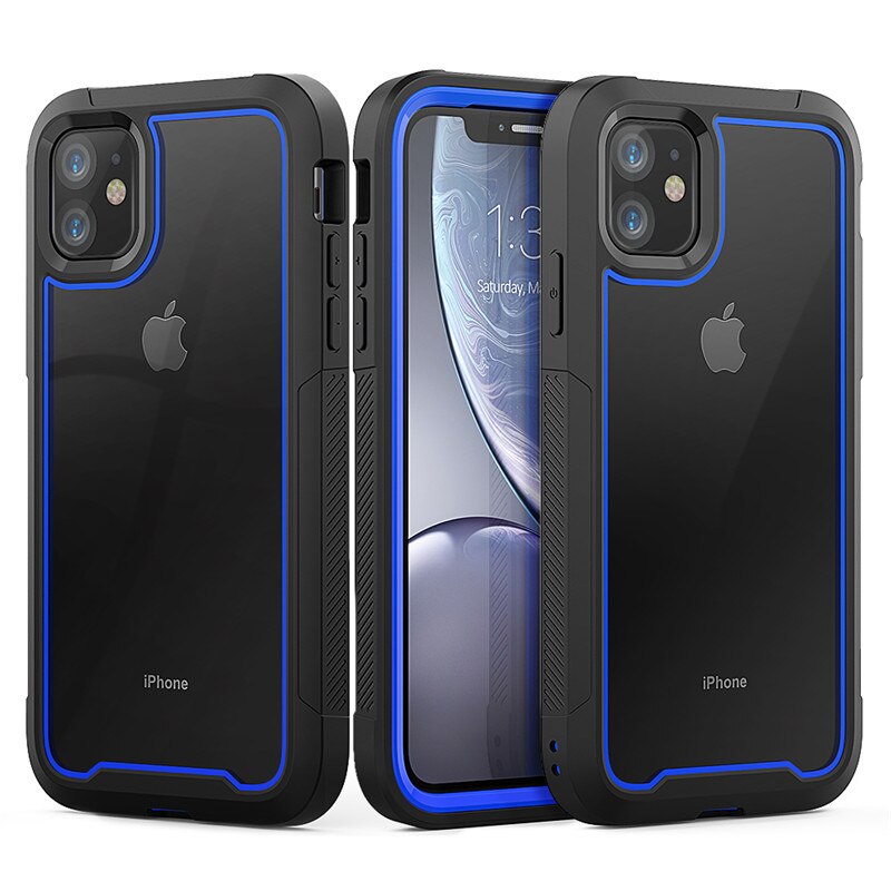 Sturdy Shockproof Transparent Phone Case For iPhone 11 Pro Max 7 8 6S 6 Plus XS Max XR X Shock Absorption Bumper Hybrid Cover