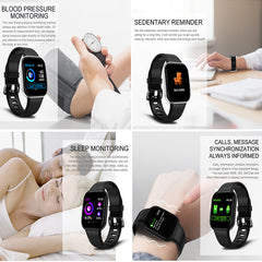 Q8S Smart watch Alloy Case IP67 Waterproof Bluetooth Pedometer Heart Rate Monitor 2.5D Color Display SmartWatch For Android/IOS