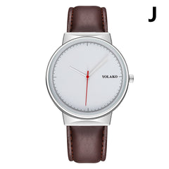 Casual Quartz Clock Round Dial Three-pin Trend Leather Strap Scale Watch Fashion Men's Watches Reloj Hombre