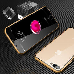 360 Magnetic Metal Phone Case For iphone 7 8 6 Plus Double Side Glass For iphone X XR XS MAX 6 6S plus 9H tempered glass Cover