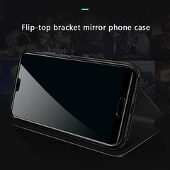 Plating Mirror Flip Case For iphone 11Pro Max XR X 8 7 6 6s Plus Cases Slim Clear Window Cover for Samsung Galaxy S8 S7 S6 A7 A5