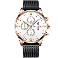 Relogio Masculino 2020 Fashion Mens Business Watches Luxury Men Stainless Steel Mesh Band Analog Calendar Quartz Watch