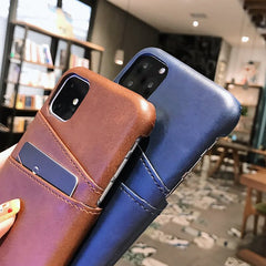 Luxury Card Holder Case for iPhone 6 6s 7 8 Plus PU Leather Wallet Back Case for iphone X XR XS Max 11 11 Pro Max Phone Cover