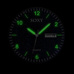 SOXY To Brand Luxury Men's Watch Quartz Steel Mesh Strap Date Luminous Star Sky Dial Clock Zegarek Meski Wristwatch 2019
