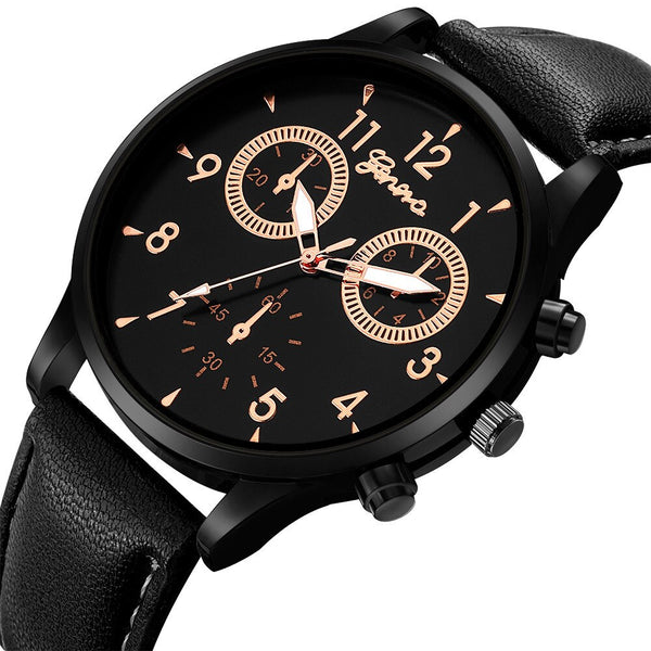 New Fashion Sports WristWatch  Relogio Masculino Men Watch Leather Band Military Watches Men's Watch Male Clock