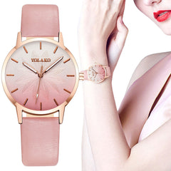 2020 Woman Watches Frosted Dial Quartz Wristwatch Luxury Ladies Dress Watches Solid Color Leather  Female Clock Relogio Feminino