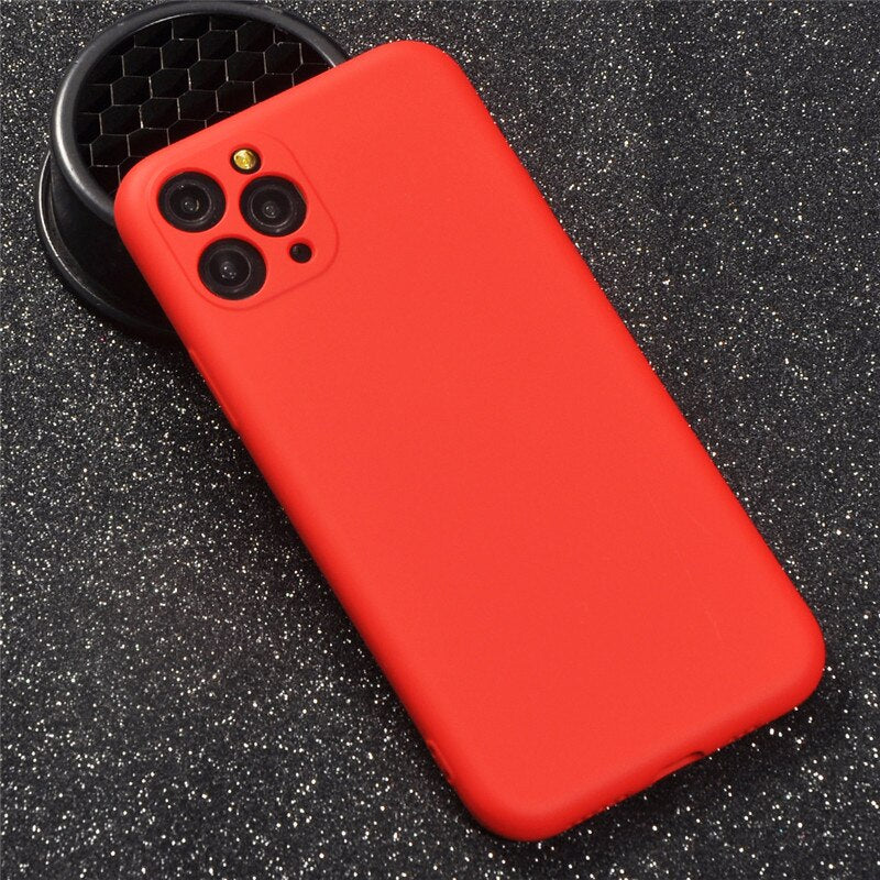 TIKITAKA Candy Color Phone Case For iPhone 11 11Pro Max Liquid Silicone Solid Plain For iPhone 11 Case Soft TPU Back Cover Shell