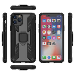 Shockproof Armor Phone Case For iPhone 11 Pro Max XR XS Max 8 7 6 6S Plus Transparent Magnetic Finger Ring Soft Silicone Cover