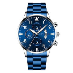 NEW Men's Watch Simple Busine Design Alloy Band Analog Quartz Wristwatch Rose Gold Men Watches Male Clock Hot Relogio Masculino