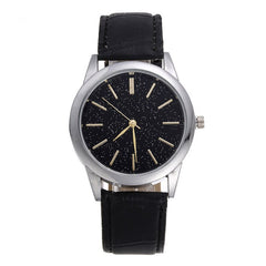 New Fashion Men's Watch Quartz Watches Luxury Men Watches Leather Strap Starry Dial Clock Relogio Masculino Reloj Hombre